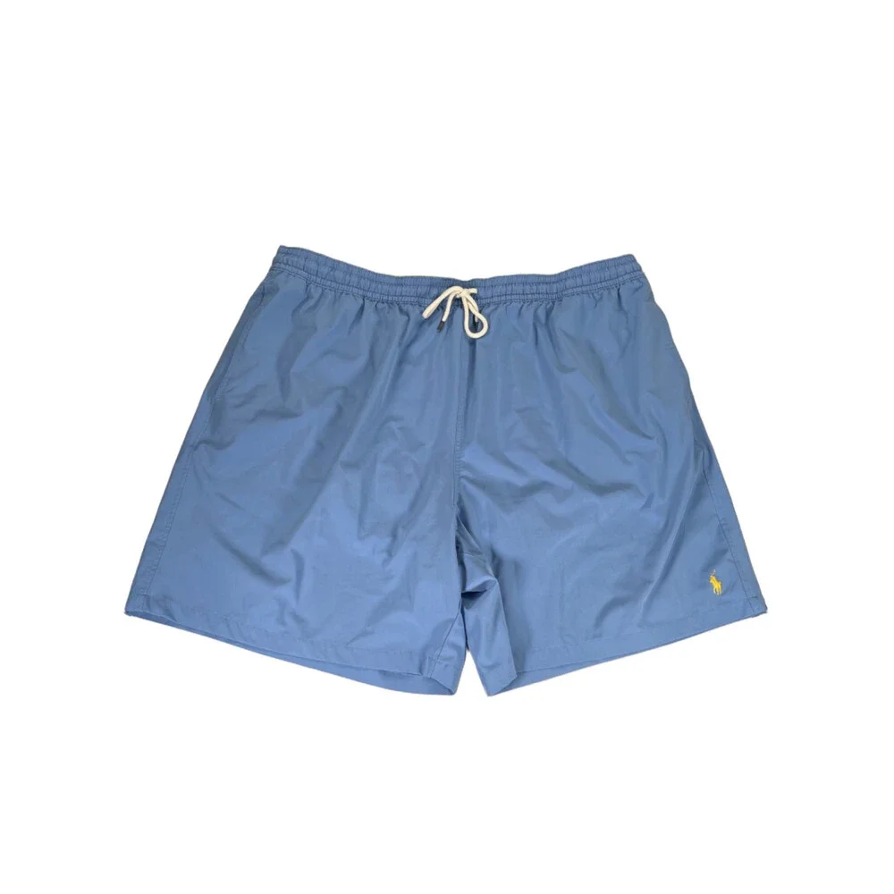 Polo Ralph Lauren Men's Blue Stretch Waist Lined Swim Trunks - 4XL Tall